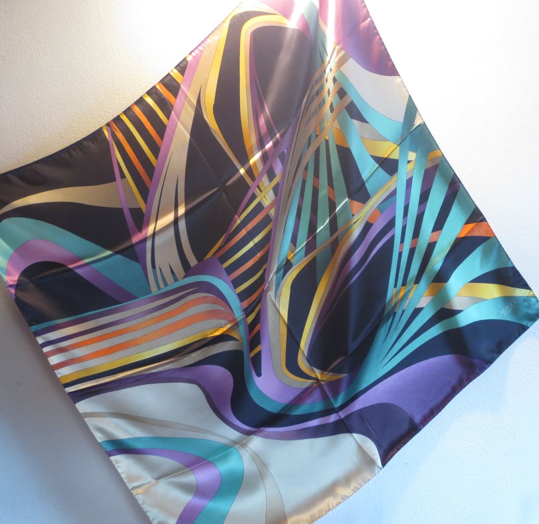 Pure silk square scarf 47211 - Azalea Bellagio - Silk of Como